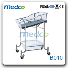 Hospital de marco de metal cuna, cama de bebé, cuna de bebé B010